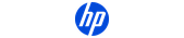 HP logo in a blue circle on a white background